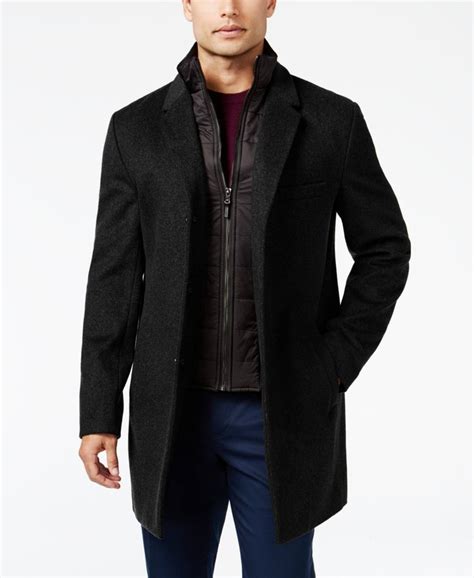 michael kors men's dress coat|michael kors men's overcoat macy's.